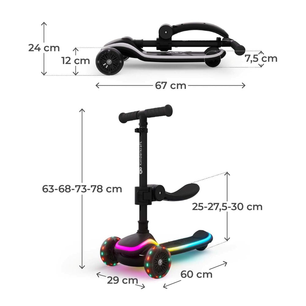 Kinderkraft romobil RAKET UP, Black
