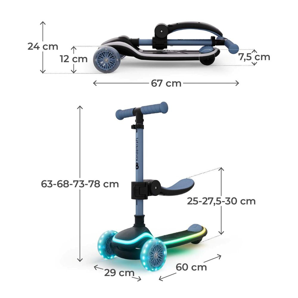 Kinderkraft romobil RAKET UP, Blue