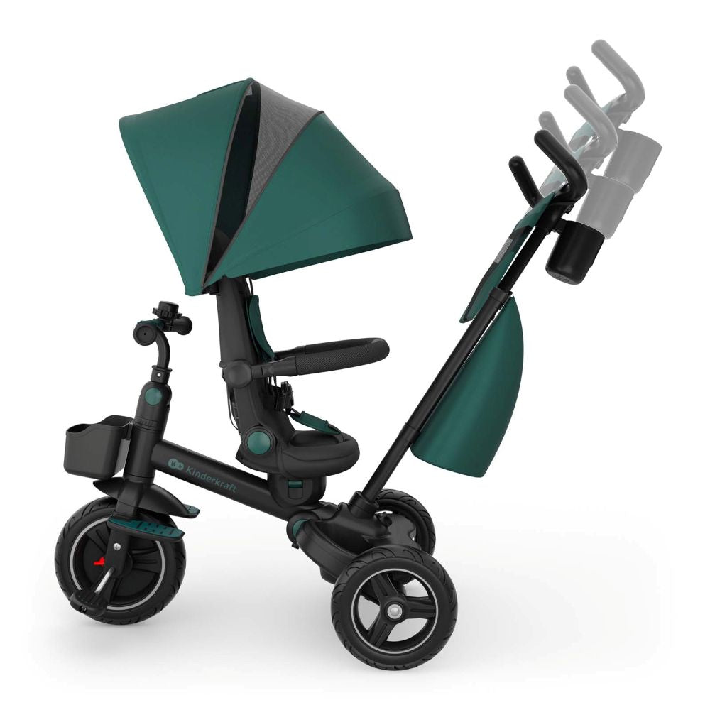 Kinderkraft Tricikl SPINSTEP 2 PLUS, zeleni