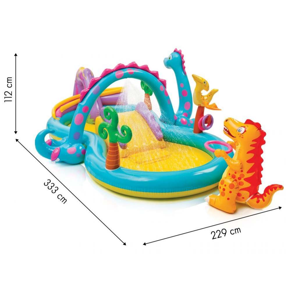 INTEX Bazen igralište na napuhavanje s lopticama, Dinoland