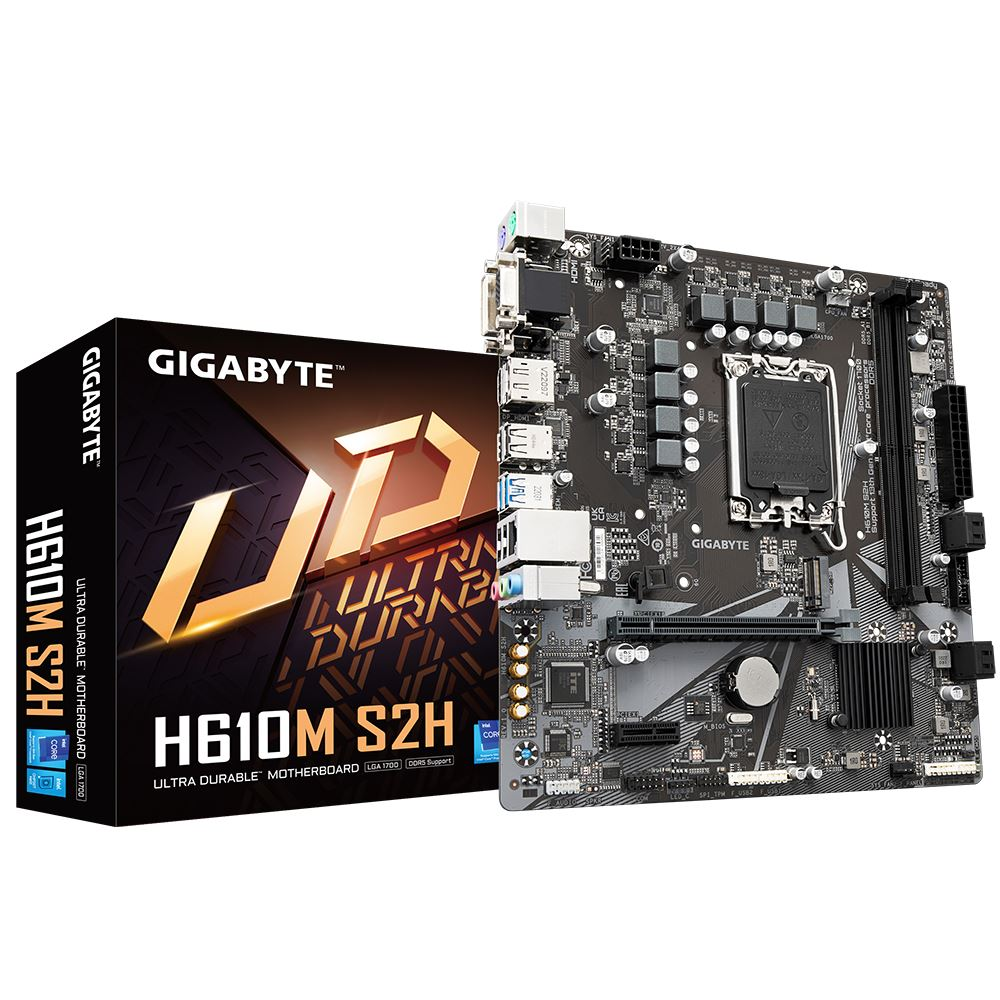 Gigabyte H610M S2H matična ploča Intel H610 Express LGA 1700 Mikro ATX