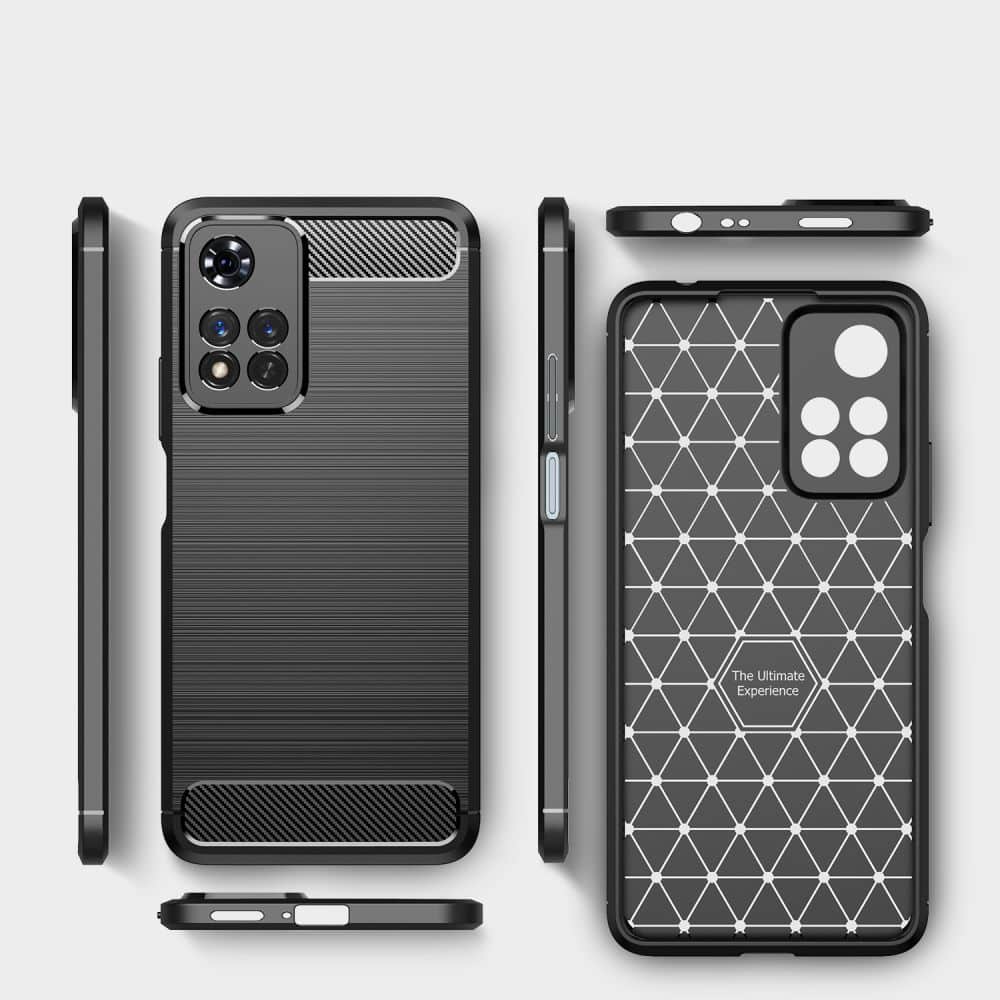 TECH-PROTECT TPUCARBON MASKA ZA XIAOMI REDMI NOTE 11 PRO+ PLUS 5G CRNA