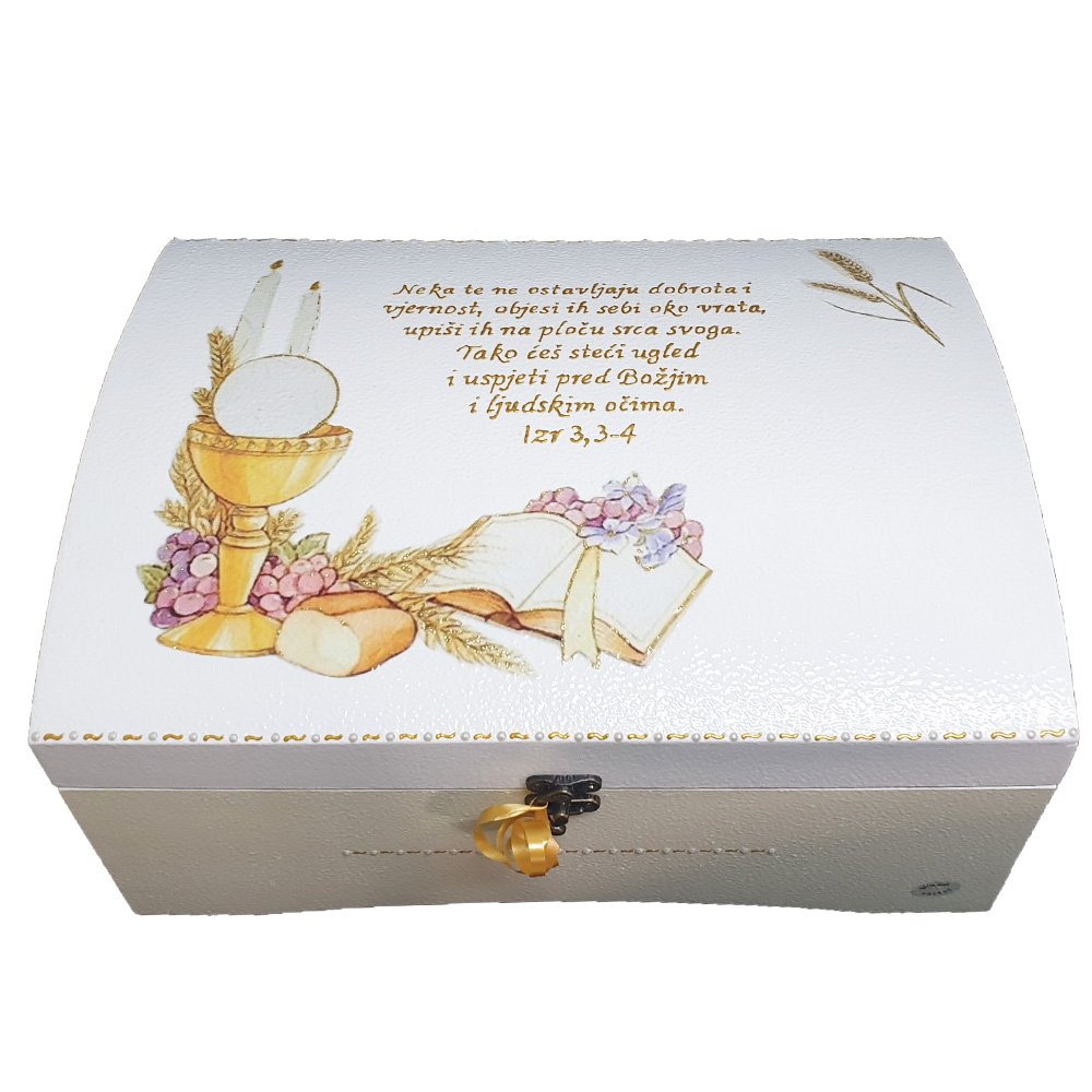 Personalizirane kutije za Prvu sv. Pričest – Savršen poklon za djecu, svećenike i vjeroučitelje - 12. 25x35x17cm -16716