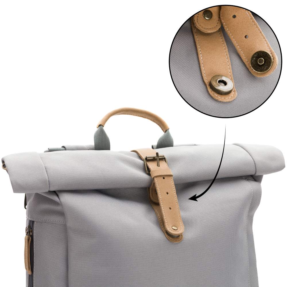 Fillikid torba/ruksak za mamu Rolltop Berlin, stone grey