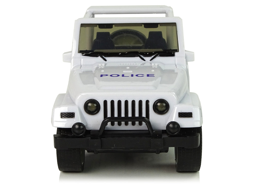 Terenski policijski auto za igru 17 cm - bijeli
