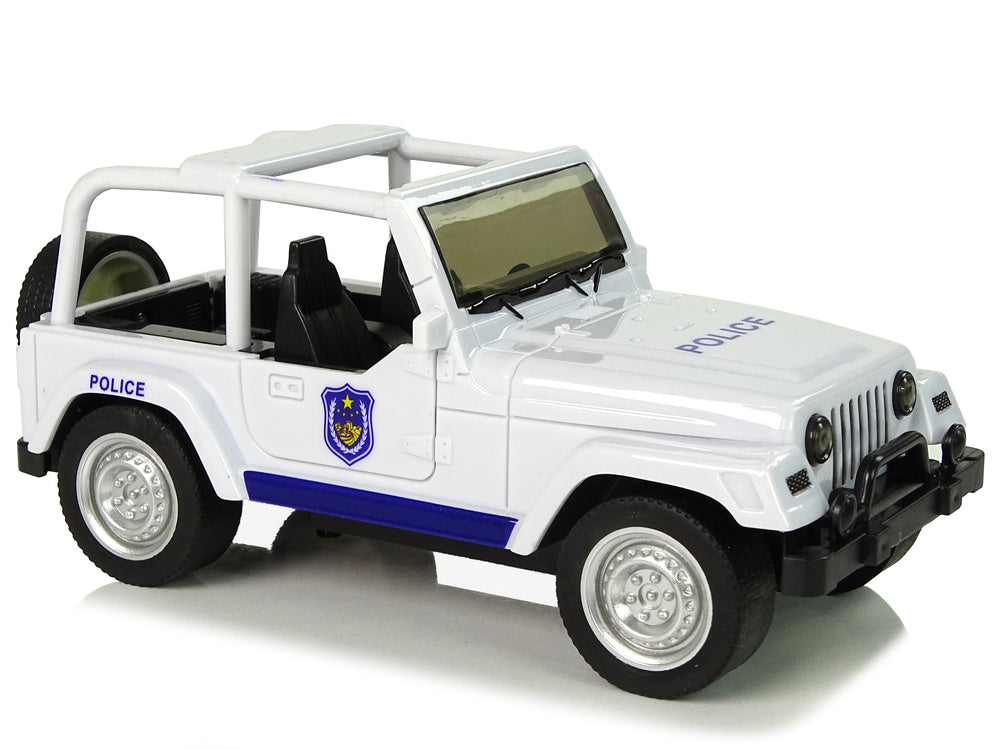 Terenski policijski auto za igru 17 cm - bijeli