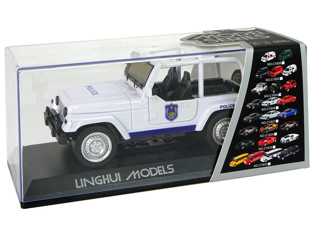 Terenski policijski auto za igru 17 cm - bijeli