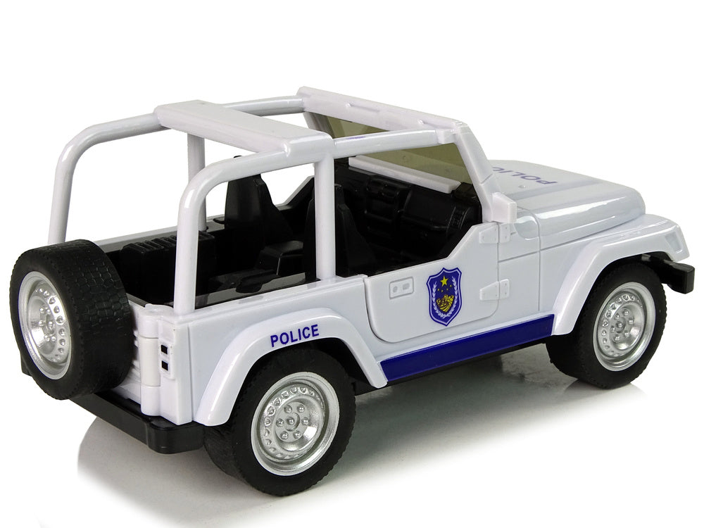 Terenski policijski auto za igru 17 cm - bijeli