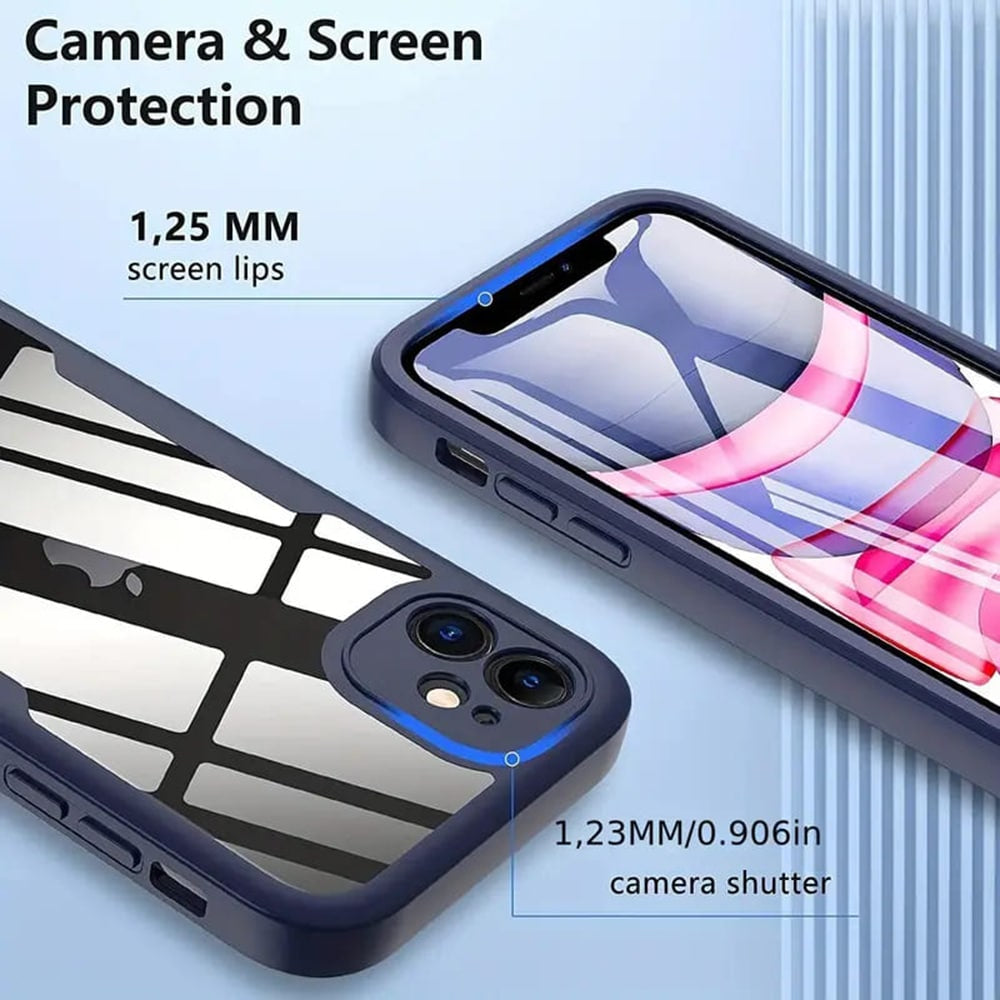 Techsuit - ColorVerse 360 Series obostrana zaštitna maska za iPhone 11 - crna