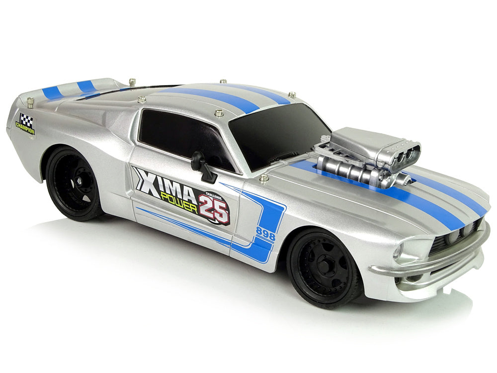 Auto na daljinsko upravljanje 1:16 Stripes Pilot - sivi