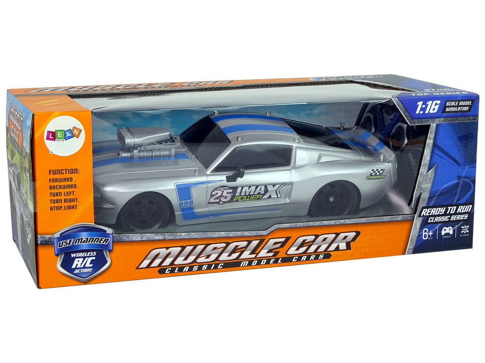 Auto na daljinsko upravljanje 1:16 Stripes Pilot - sivi