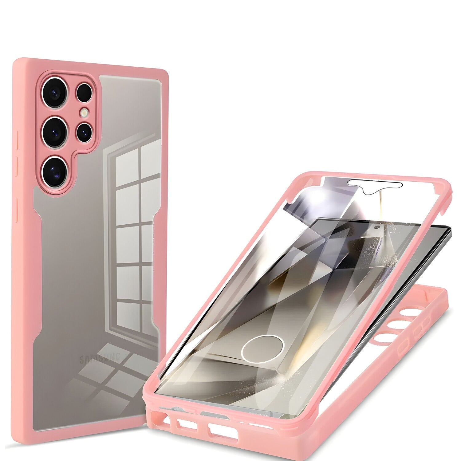 Techsuit maska s protukliznim elementima za Samsung Galaxy S24 Ultra - Roza KP33279