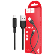 hoco. USB kabel za smartphone, USB type C kabel, 1 met., 2 A, crna - X25 Soarer USB type C, Black