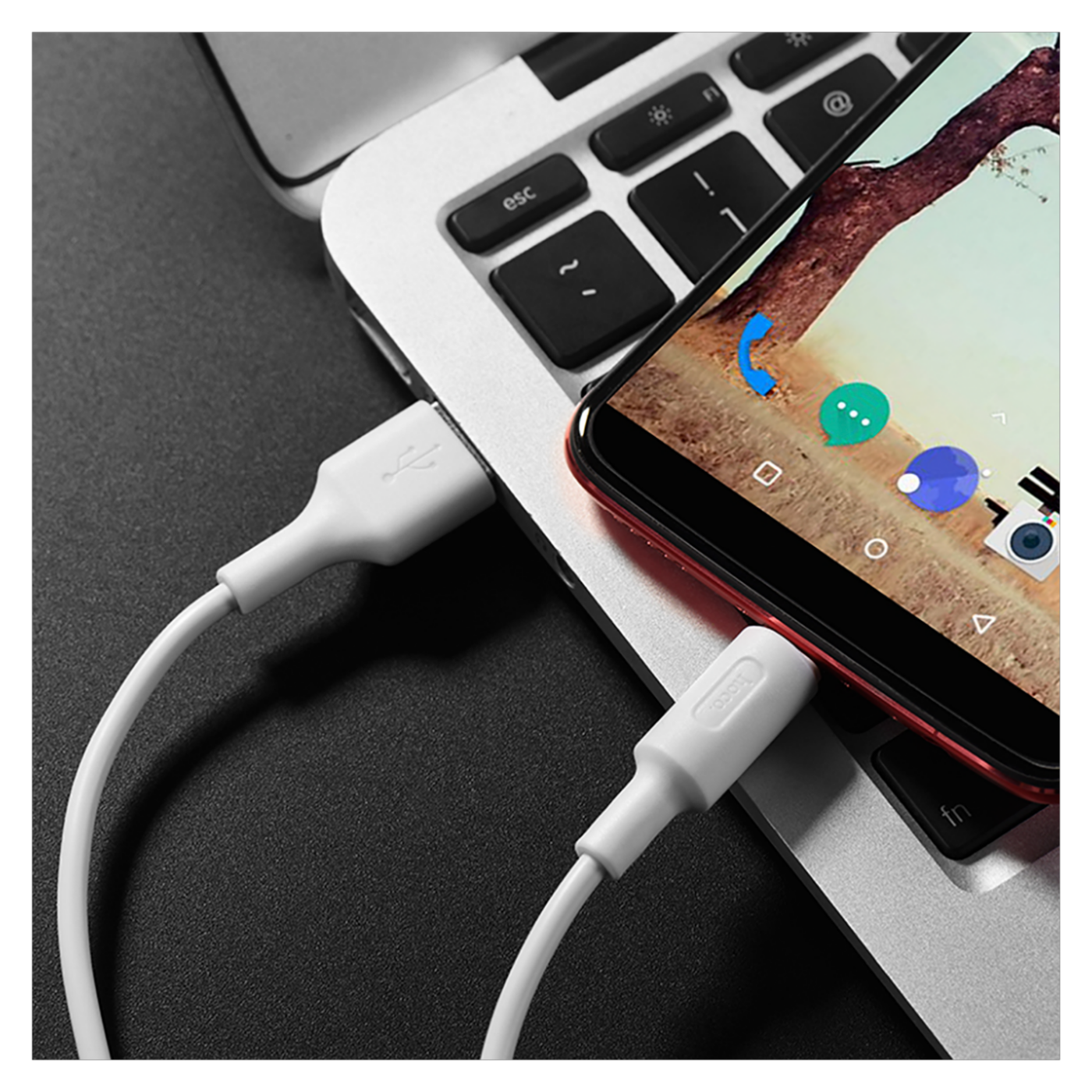 hoco. USB kabel za smartphone, USB type C kabel, 1 met, 2 A,bijela - X25 Soarer USB type C, White