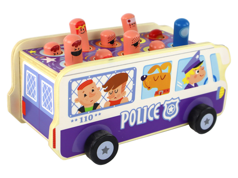 Drvena arkadna igra Dodgeball - policijski autobus