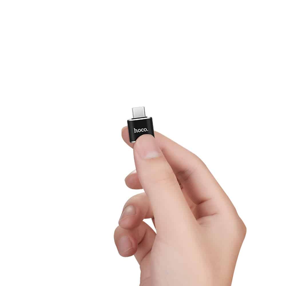HOCO - OTG adapter (UA5) - USB-A na USB Type-C Plug & Play 480 Mbps -crni