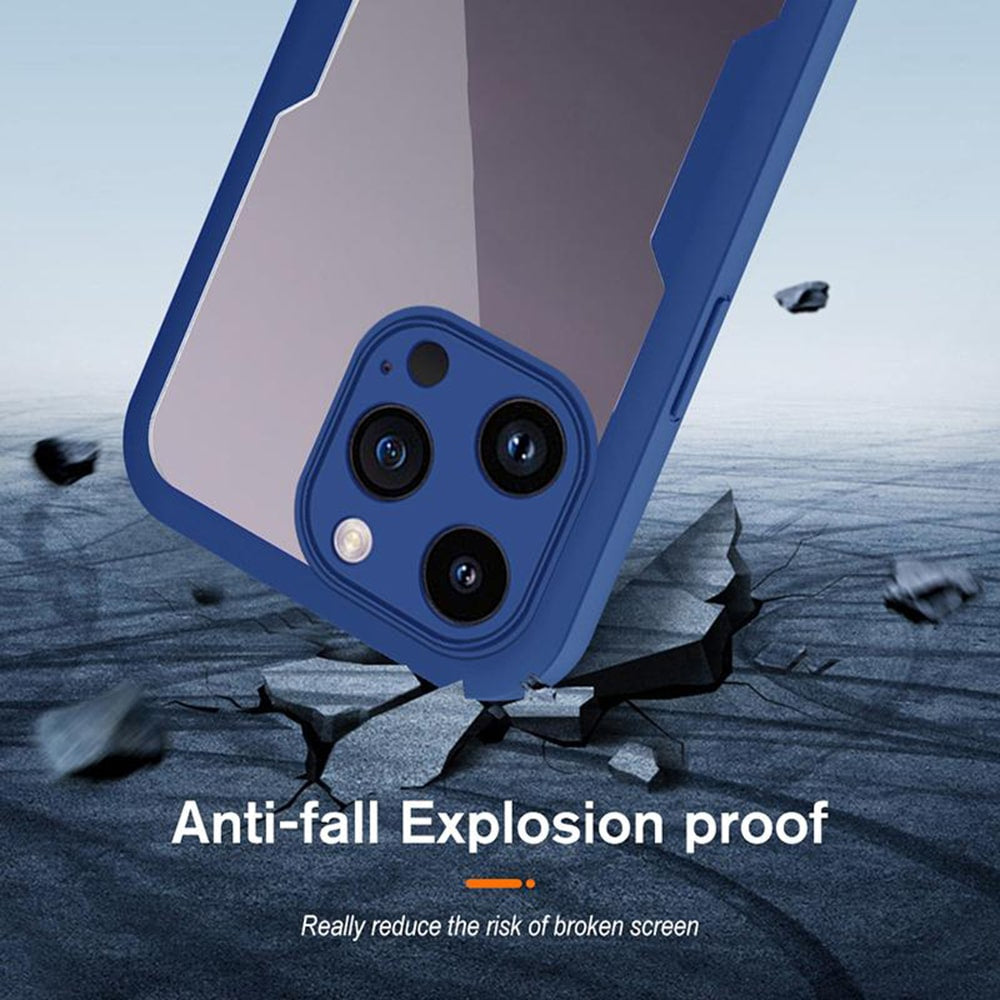 Techsuit – ColorVerse 360 Series obostrana zaštitna maska za iPhone 14 Pro – crna