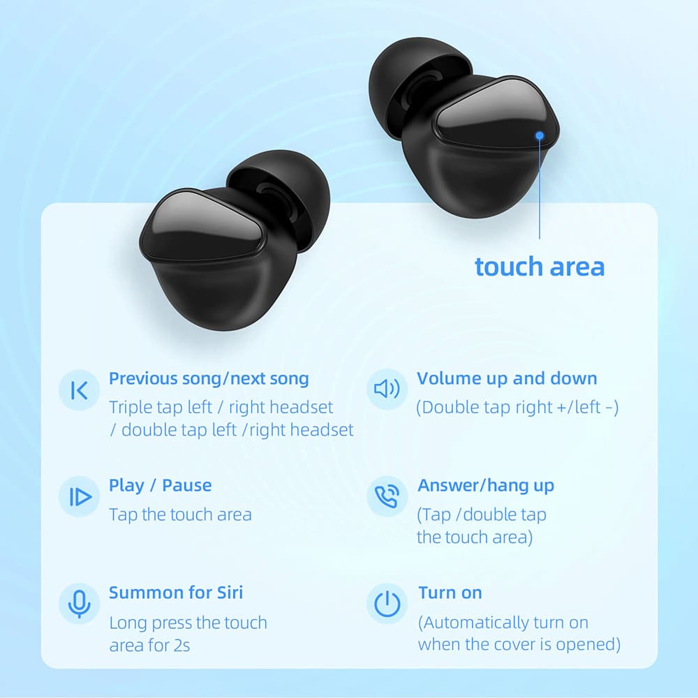 HOCO - TWS slušalice (EW17 Amusement) s Bluetooth 5.3 - crne