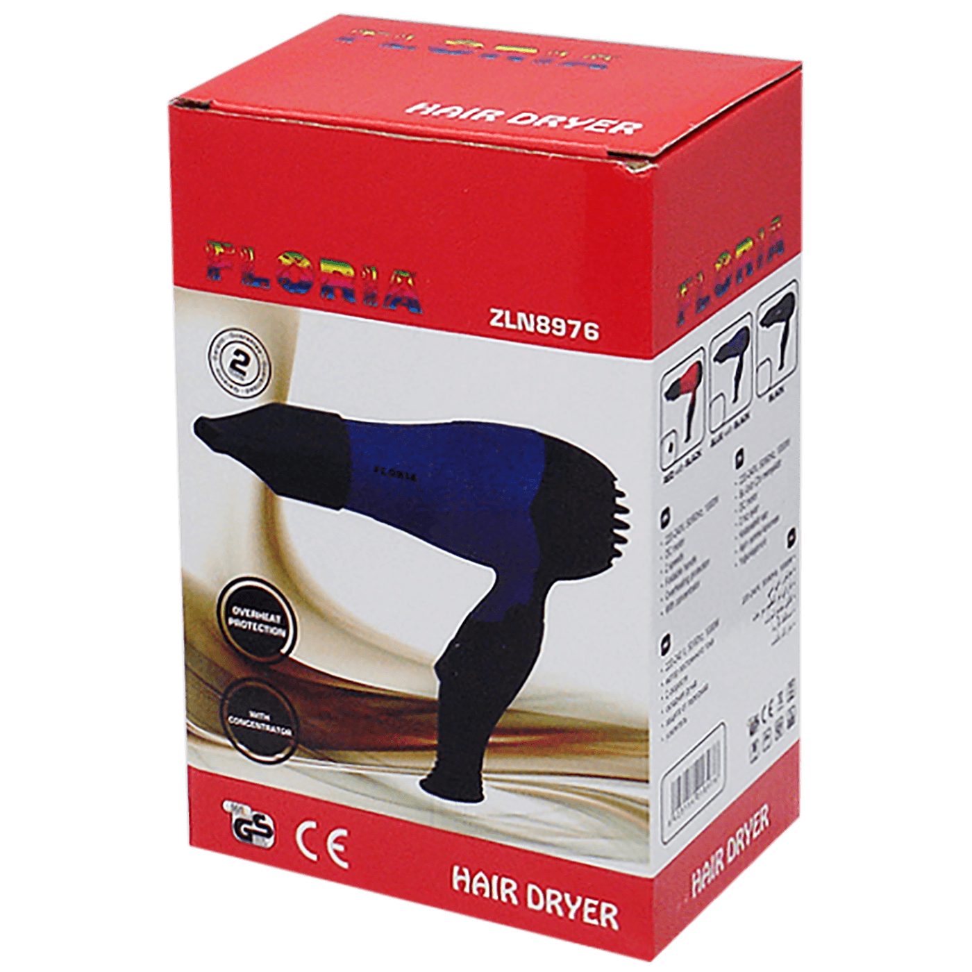 Floria Sušilo za kosu, 850 W, plavo/crna - ZLN8978/BL
