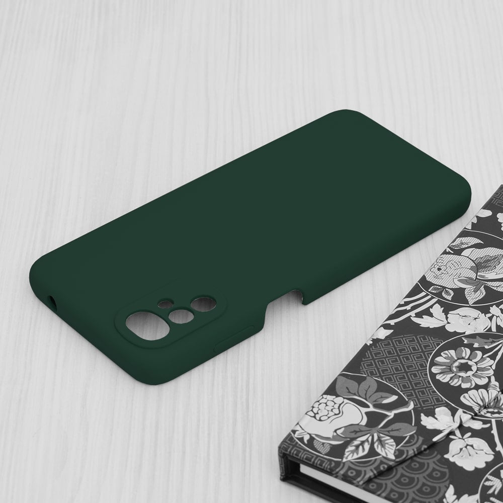 Techsuit Soft Edge Silicone maska za Motorola Moto G22 tamno zelena
