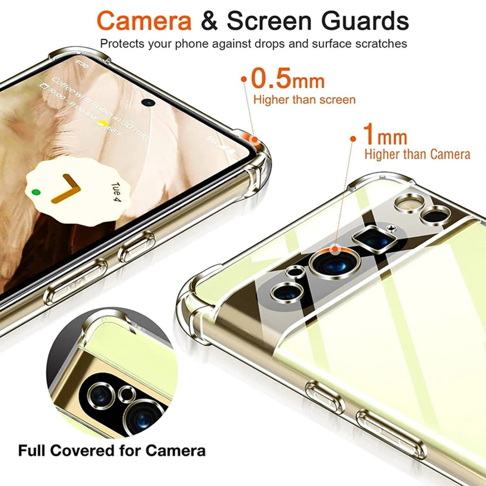 Techsuit Shockproof Clear Silicone prozirna maskica otporna na udarce za Google Pixel 9 Pro XL