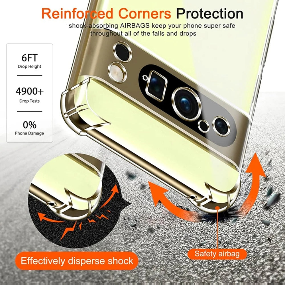 Techsuit Shockproof Clear Silicone prozirna maskica otporna na udarce za Google Pixel 9 Pro XL