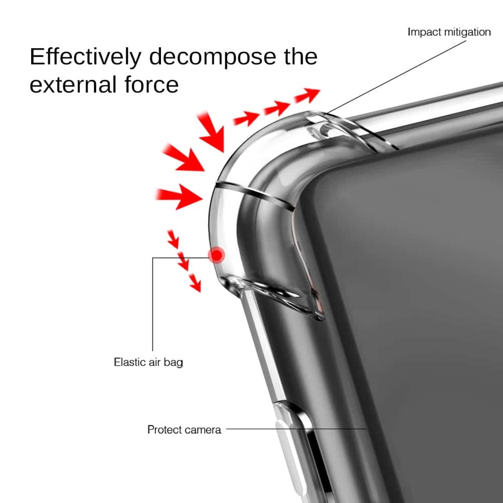 Techsuit Shockproof Clear Silicone prozirna maskica otporna na udarce za Honor 200 Lite