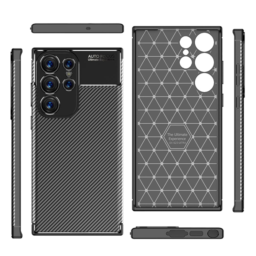 Techsuit – CarbonFiber maska za Samsung Galaxy S23 Ultra – crna