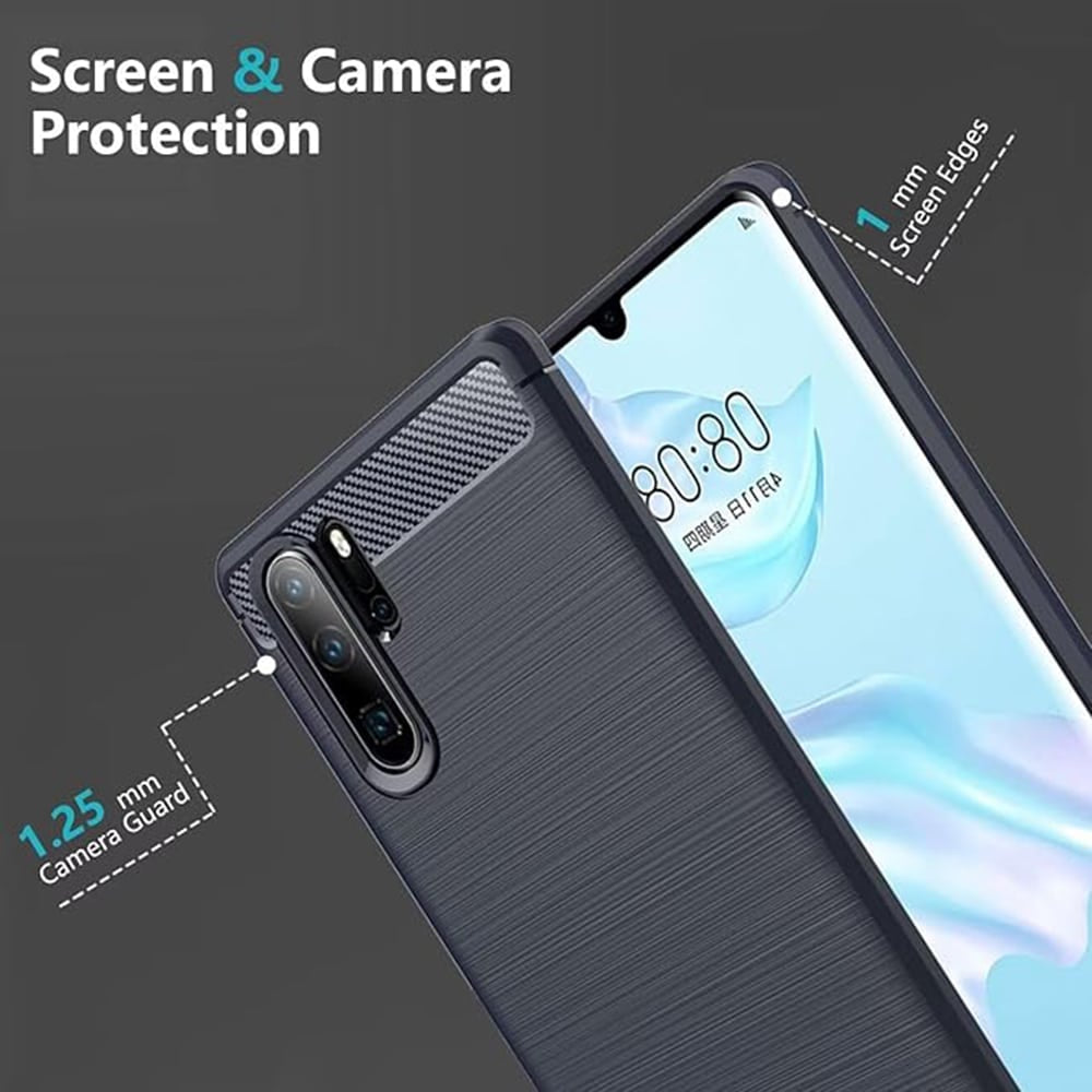Techsuit Carbon Silicone maska za Huawei P30 Pro – plava