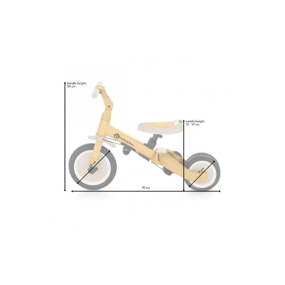 PETITE&MARS Tricikl Turbo 5 u 1, Intense Ochre