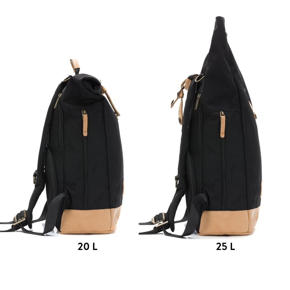 Fillikid torba/ruksak za mamu Rolltop Berlin, black