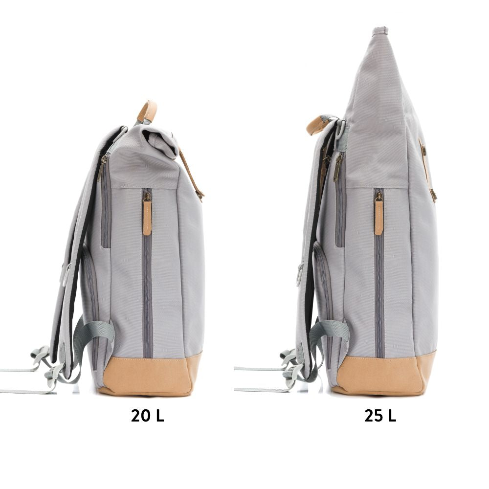 Fillikid torba/ruksak za mamu Rolltop Berlin, stone grey