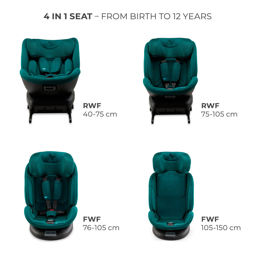 Kinderkraft autosjedalica XPEDITION 3 i-Size 0-36 kg (40-150 cm) 360, Green