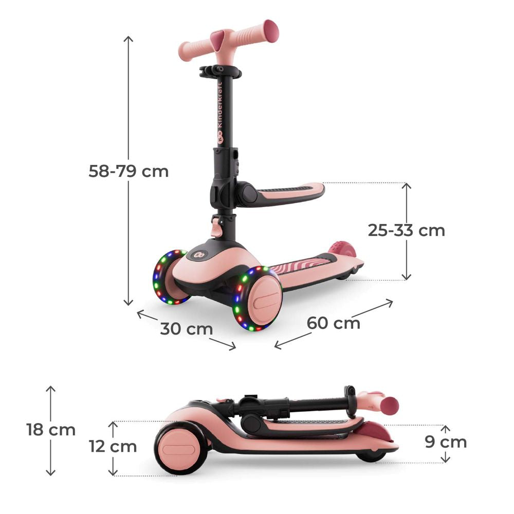 Kinderkraft romobil HALLEY 2, Rose pink