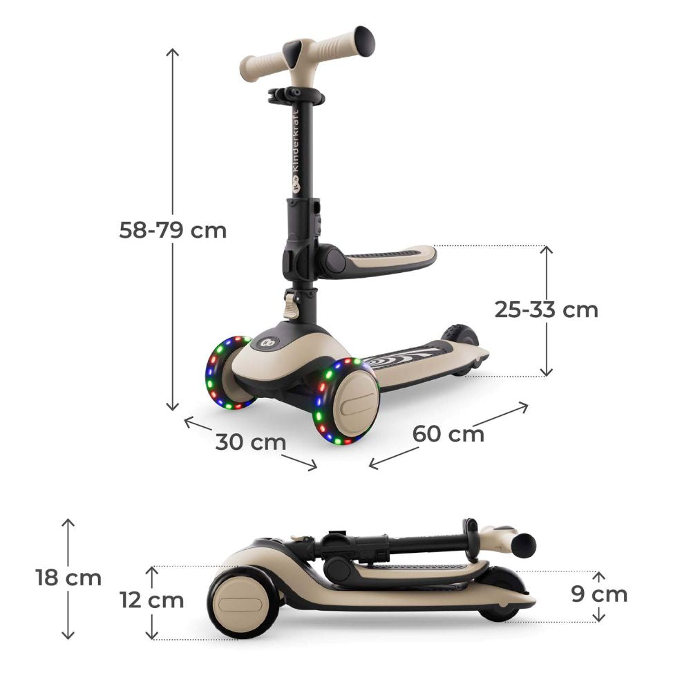 Kinderkraft romobil HALLEY 2, Stone white