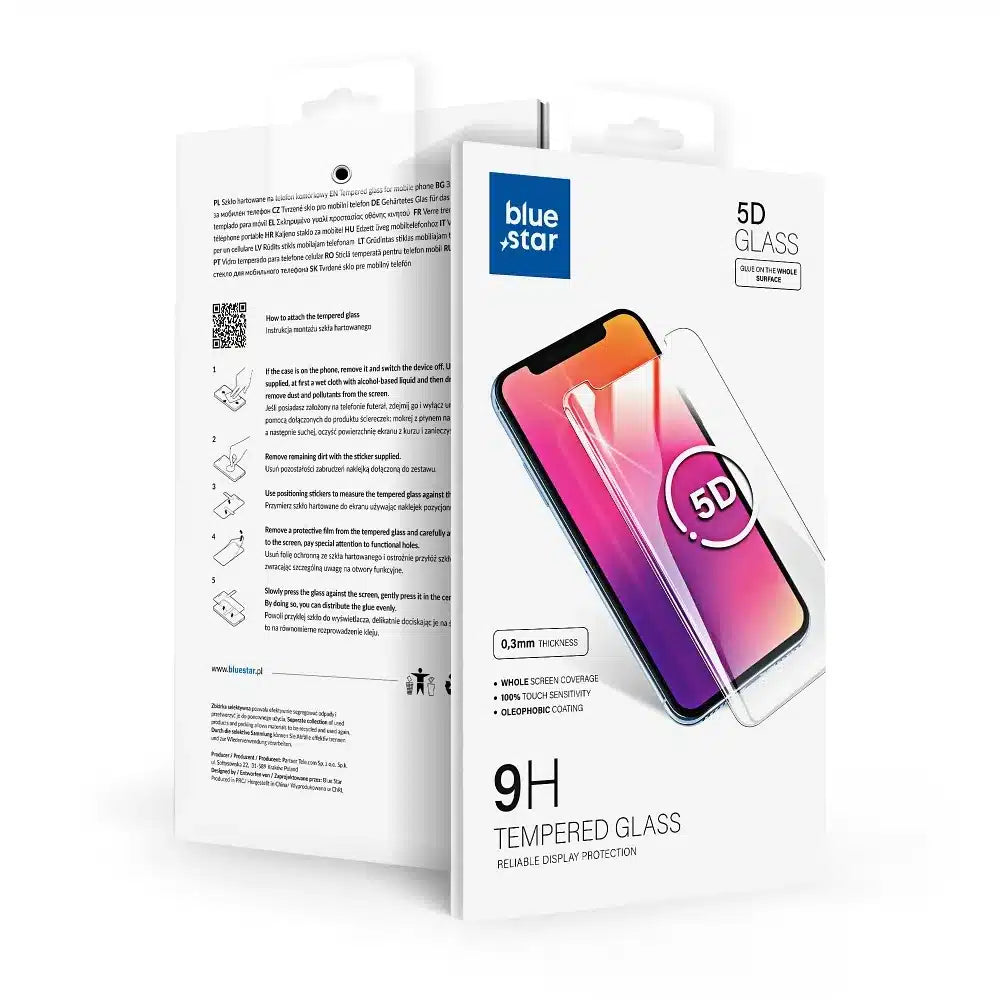 Blue Star kaljeno staklo sa okvirom za – Motorola Edge 30 Pro crno