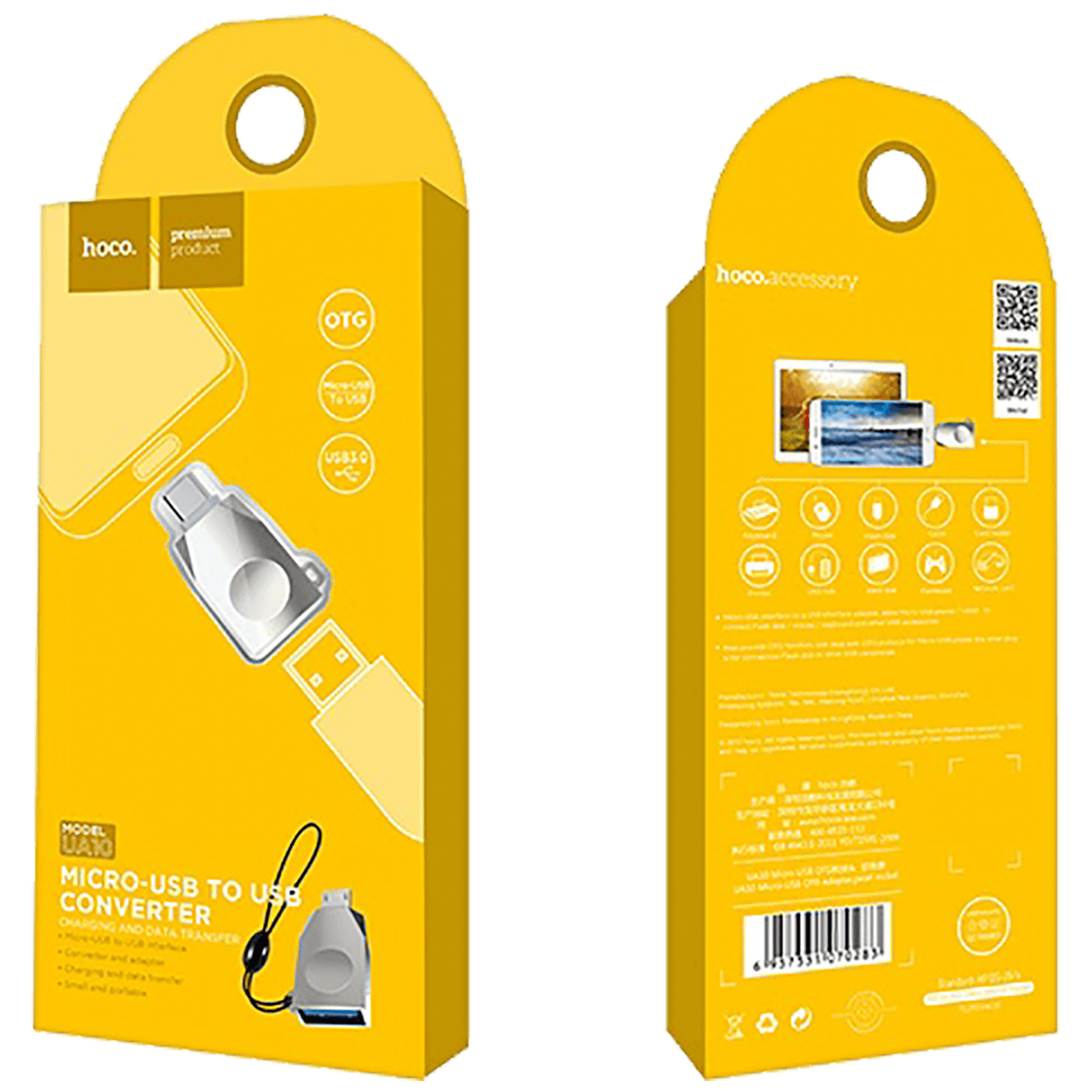 hoco. Adapter micro USB na USB, OTG - UA10 Micro-USB to USB