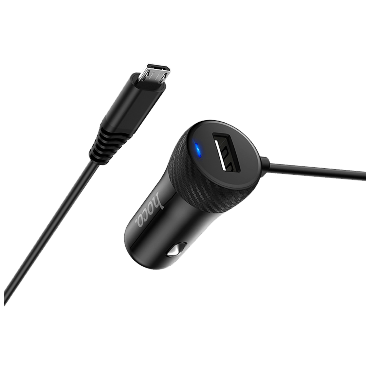 hoco. Auto punjač sa micro USB kabelom, 1 x USB, 2.4 A max. - Z21A Ascender single USB