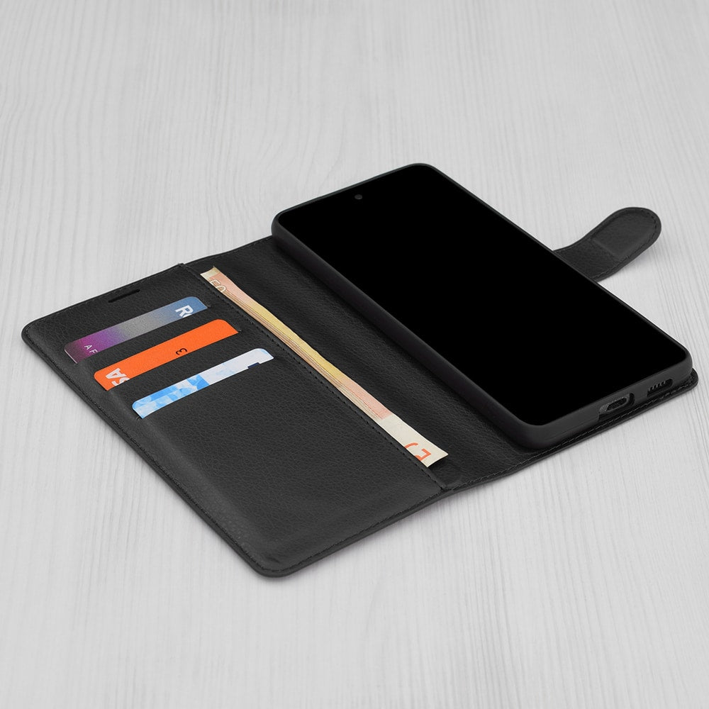 Techsuit – Leather Folio preklopna wallet maska za Samsung Galaxy Xcover7 – crna