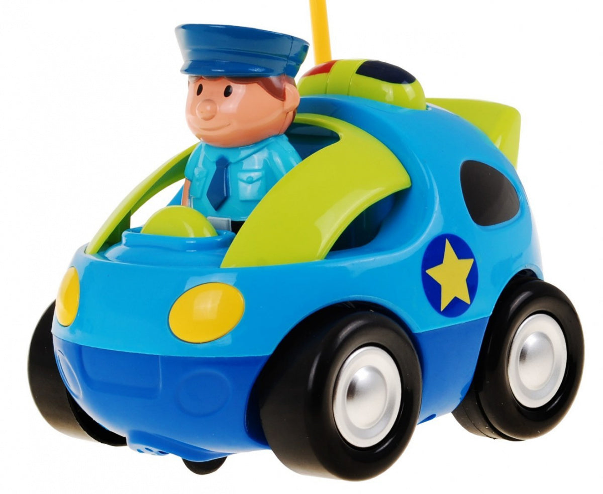 Mali policijski auto na daljinsko upravljanje - plavo/žuti