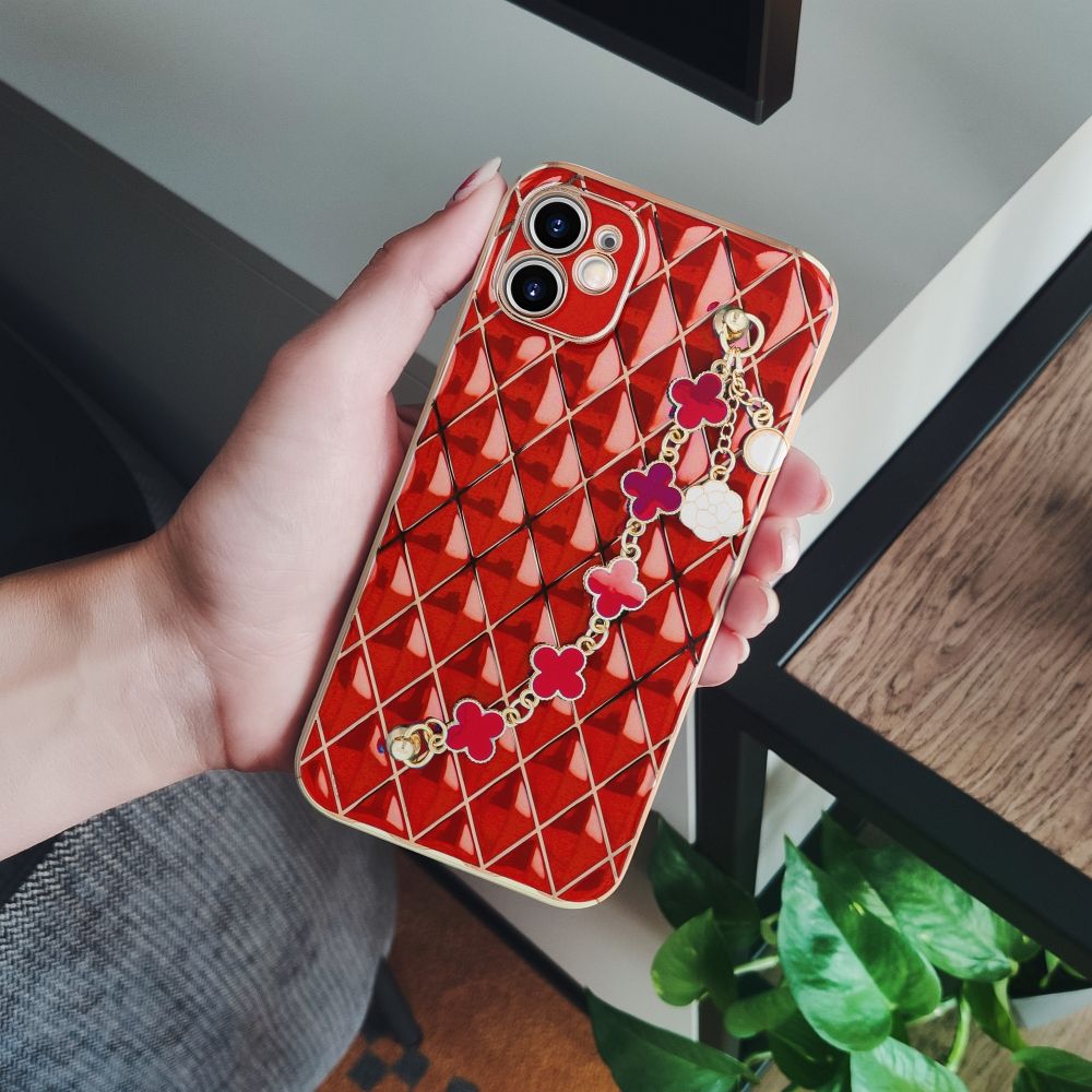 TREND maska sa lančićem za iPhone 7 / 8 / SE 2020 / SE 2022 crvena