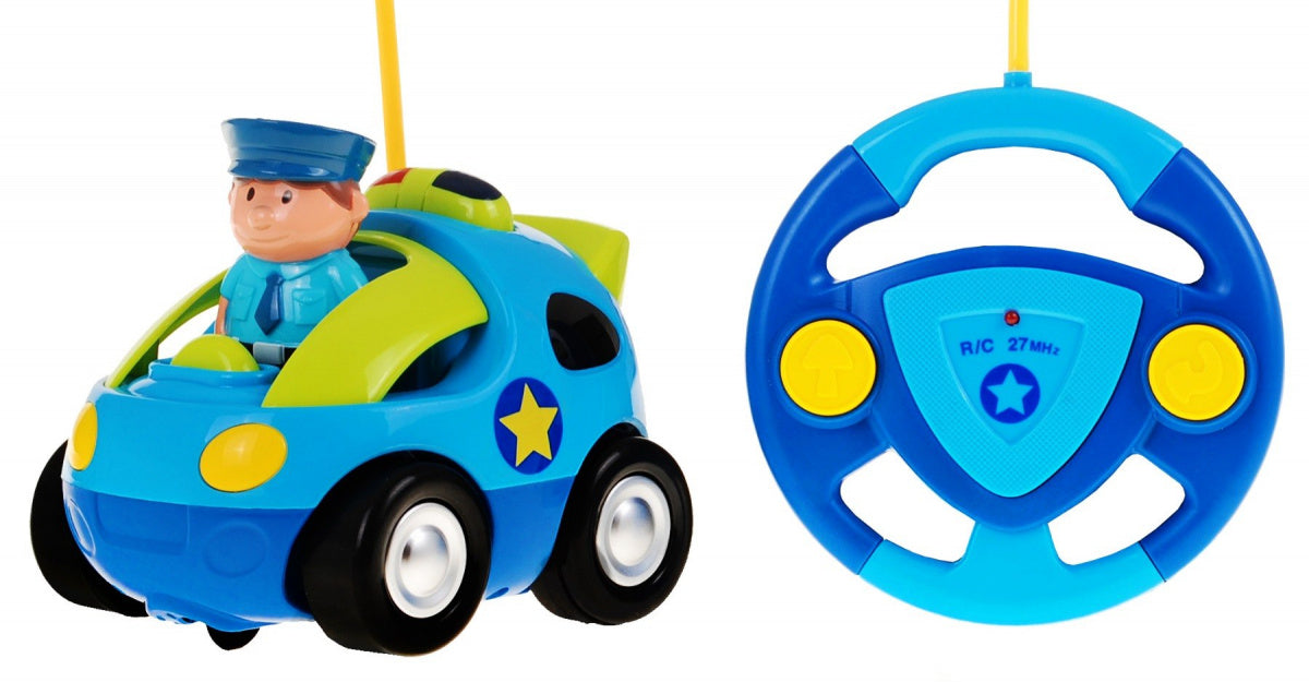 Mali policijski auto na daljinsko upravljanje - plavo/žuti