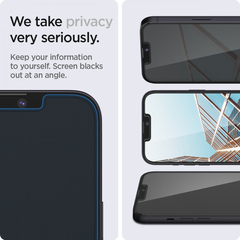 Spigen - Glas.TR EZ-FIT (2 kom) - iPhone 13 Pro Max / 14 Plus - Privatnost