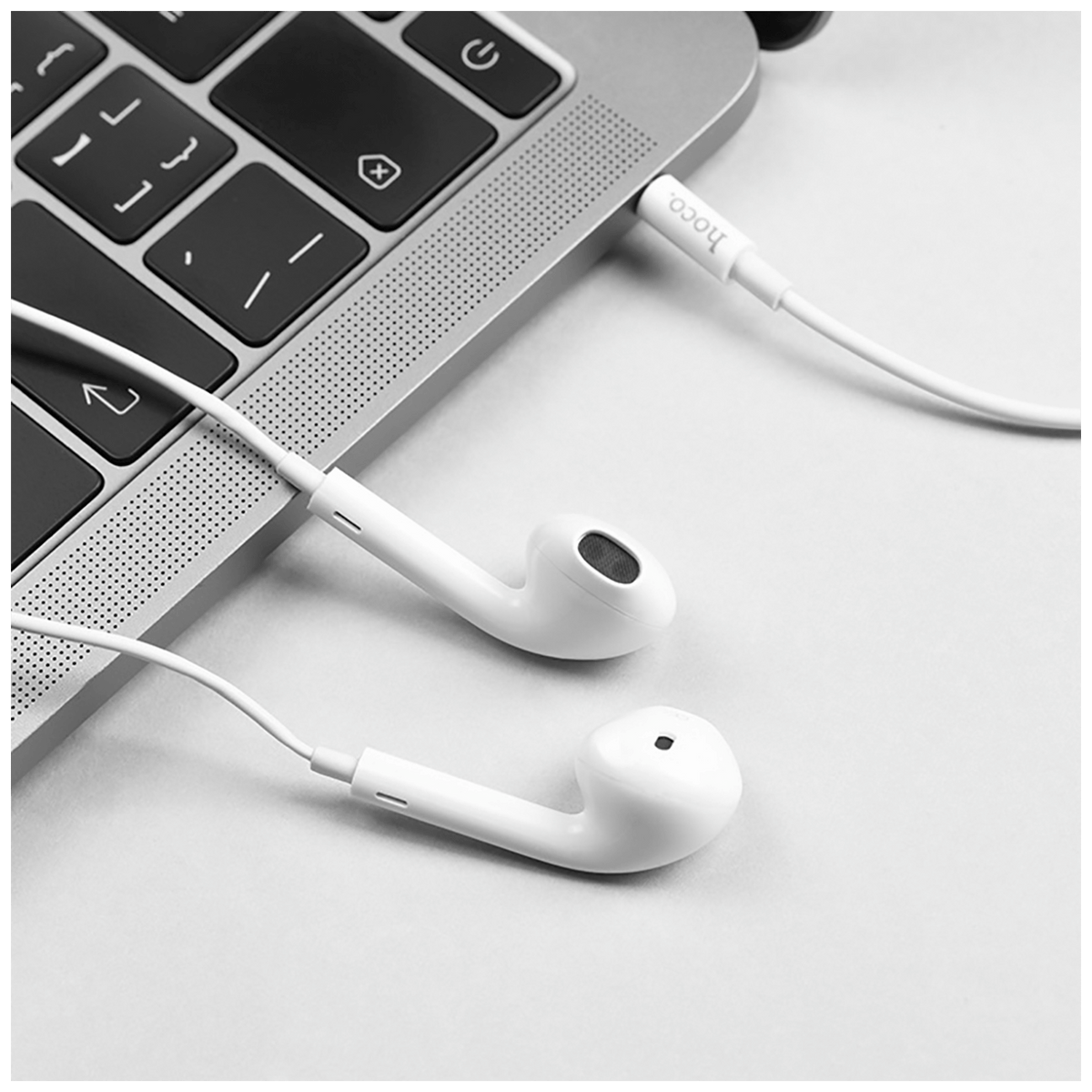 hoco. Slušalice sa mikrofonom, 3.5 mm,dužina kabela 1.2 met,bijela - M55 Memory sound White