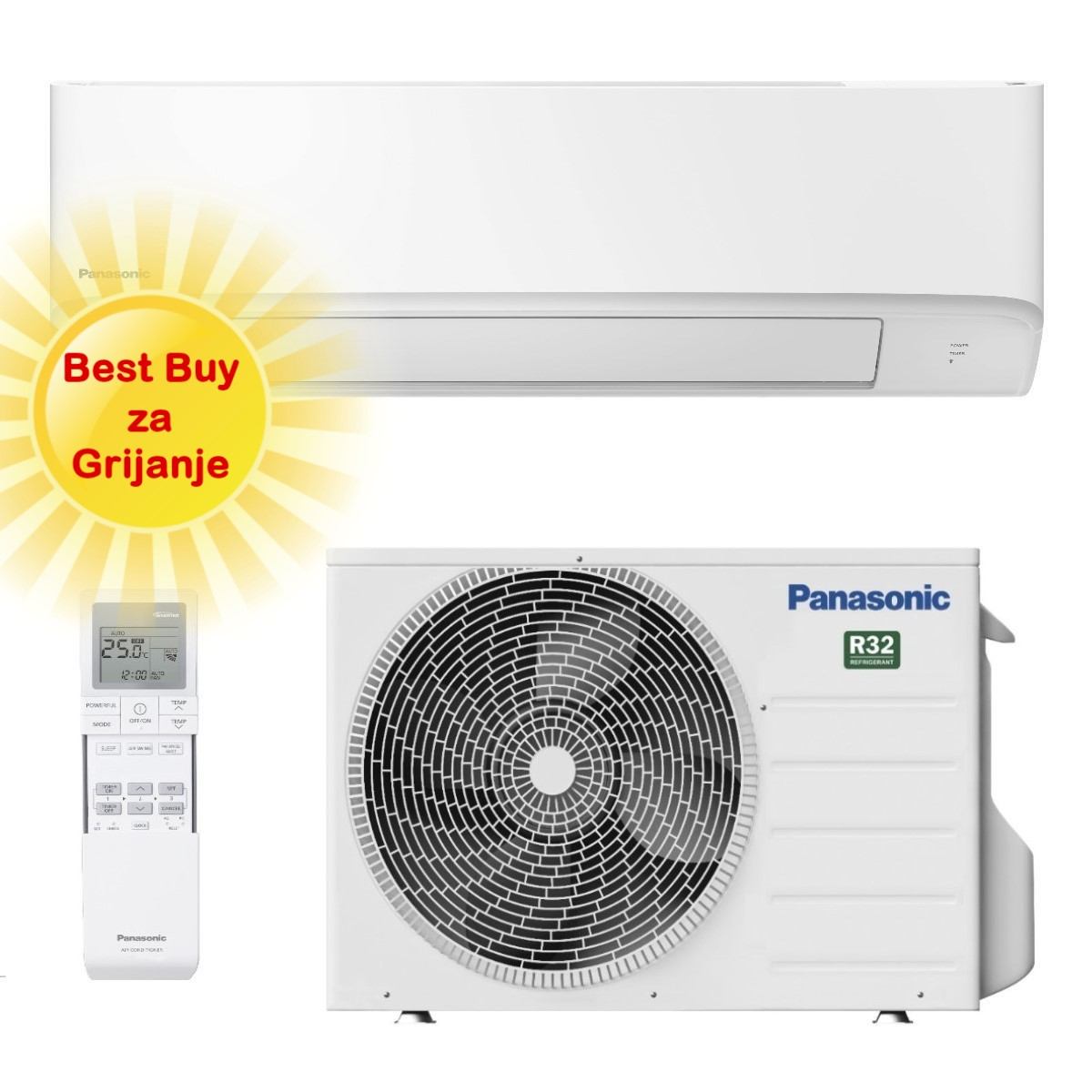 PANASONIC KLIMA UREĐAJ 4,2kW KIT-TZ42ZKE - Kompaktni inverter, za prostor do 45m2, A++ energetska klasa, R-32