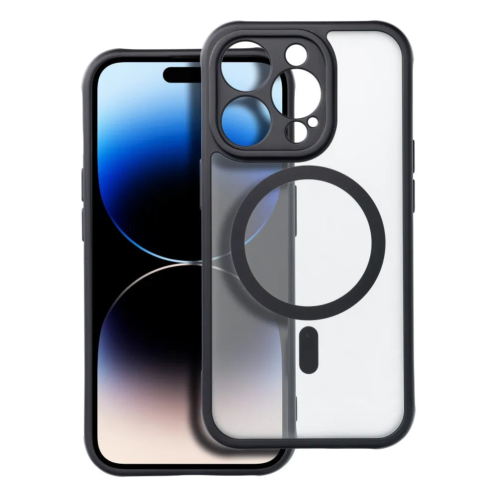 Full Matte Mag Cover maska kompatibilna s MagSafe za iPhone 13 Pro crna
