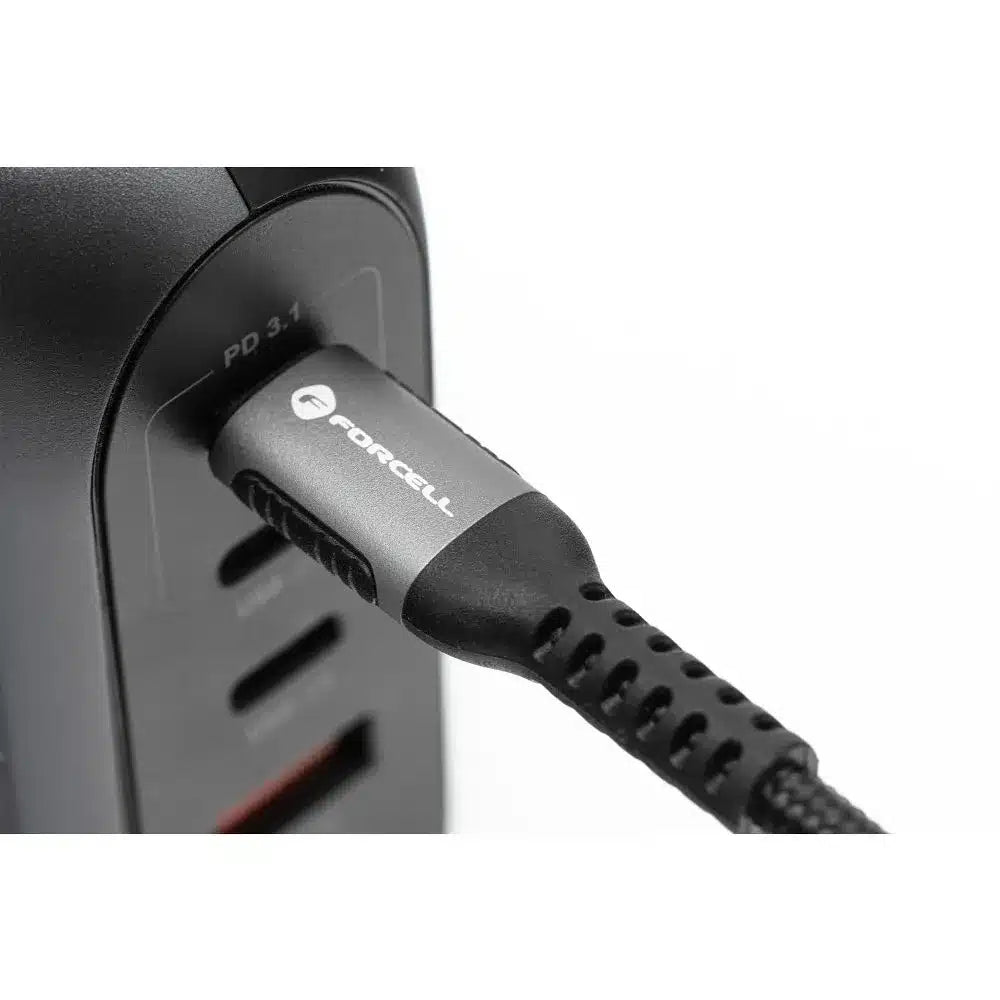 USB C na Lightning kabel Forcell F-Energy PD 3A 27W Cafule 50 cm - crni