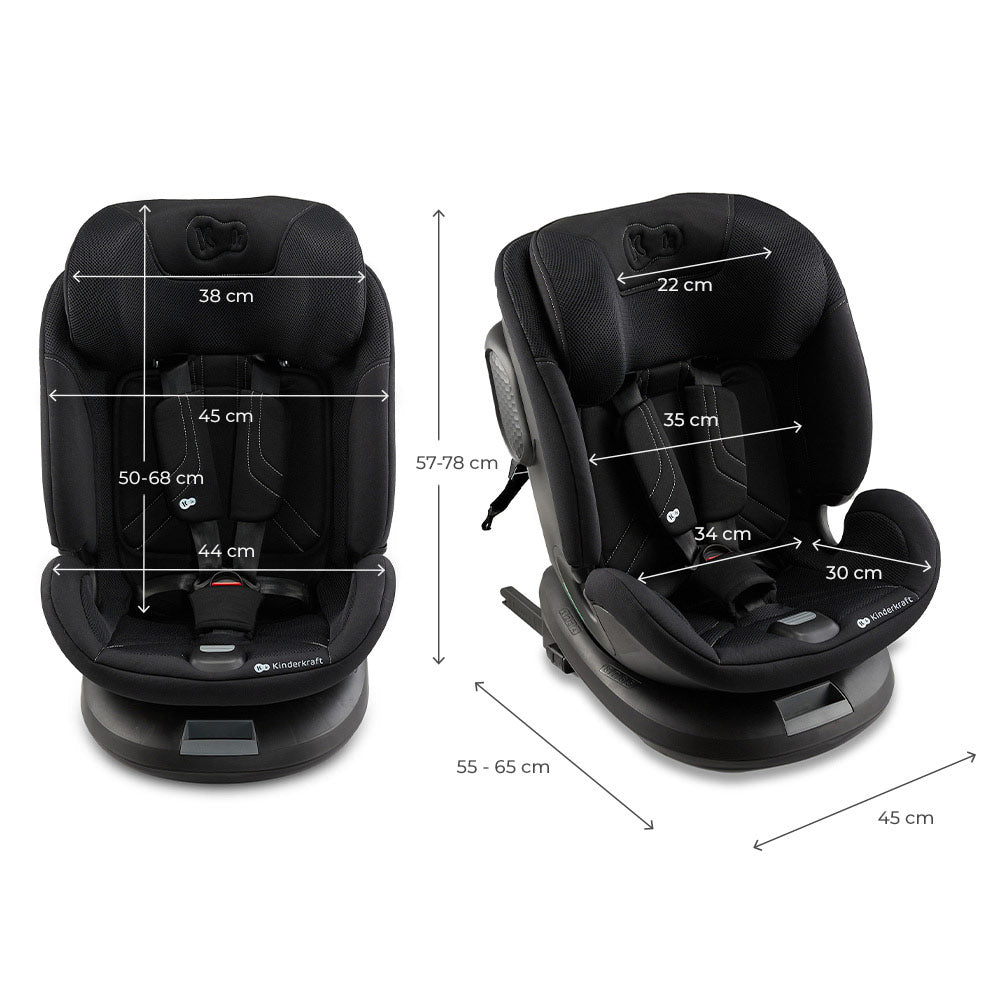 Kinderkraft autosjedalica XPEDITION 3 i-Size 0-36 kg (40-150 cm) 360, Black