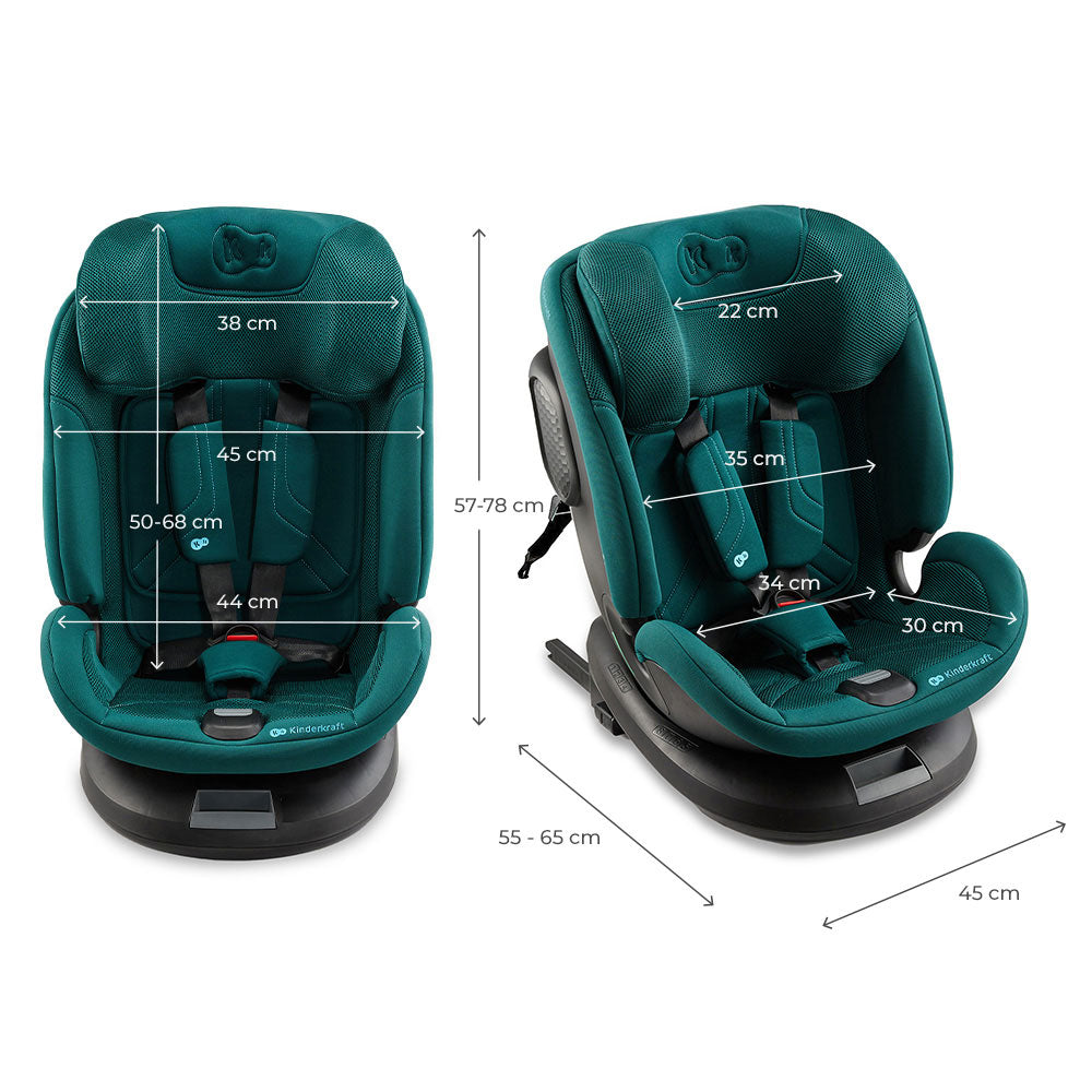 Kinderkraft autosjedalica XPEDITION 3 i-Size 0-36 kg (40-150 cm) 360, Green