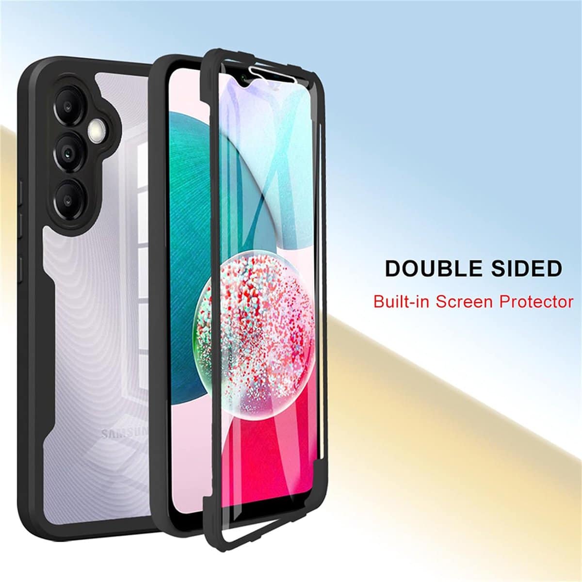 Techsuit – ColorVerse 360 Series obostrana zaštitna maska za Samsung Galaxy A14 4G / A14 5G – crna